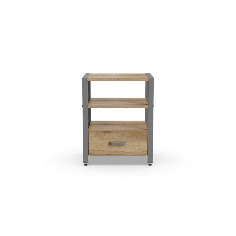Тумба універсальна Ferrum-decor Вів'єн 1/1 50x41x40 сірий ДСП Дуб Евок Прибережний 16 мм (FRD-107815)