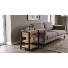 Тумба універсальна Ferrum-decor Вів'єн 1/2 50x41x40 чорний ДСП Дуб Евок Прибережний 16 мм (FRD-107775)