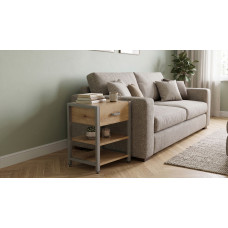 Тумба універсальна Ferrum-decor Вів'єн 1/2 50x41x40 сірий ДСП Дуб Евок Прибережний 16 мм (FRD-107785)