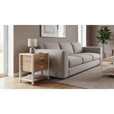 Тумба універсальна Ferrum-decor Вів'єн 2/1 50x41x40 білий ДСП Дуб Евок Прибережний 16 мм (FRD-107795)