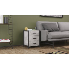 Тумба універсальна Ferrum-decor Вів'єн 3 50x41x40 чорний ДСП Бетон 16 мм (FRD-106935)