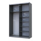 Шафа-купе дводверна Doros G-Caiser 160х60х240 см Графіт/2 Дзеркала (DRS-011028) - фото 4