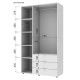 Шкаф распашной для одежды Doros Гелар 116,2х49,5х203,4 см Графит (DRS-011108) - фото 5