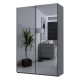 Шафа-купе дводверна Doros G-Caiser 160х60х240 см Графіт/2 Дзеркала (DRS-011028) - фото 2