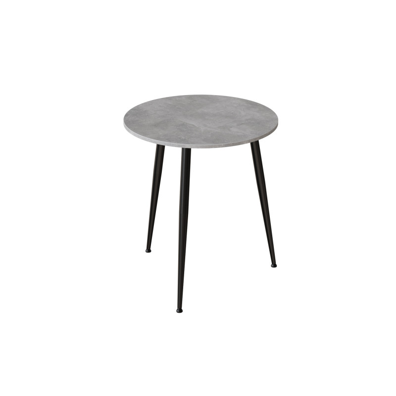 Стол круглый OPTIMA 3 ноги на конус Ferrum-decor 750x670x670 Черный металл ДСП Бетон 16 мм (FRD-107446)