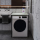 Стеллаж полка Бафрум 401 Ferrum-decor для стиральной машины 90x70,5x60,5 Черный металл ДСП Кашемир 16 мм (FRD-107576) - фото 3