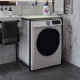 Стеллаж полка Бафрум 401 Ferrum-decor для стиральной машины 90x70,5x60,5 Черный металл ДСП Кашемир 16 мм (FRD-107576) - фото 2
