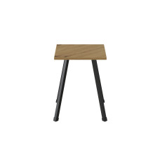 Табурет Ferrum-decor 430x320x320 Черный металл ДСП Дуб Артизан 16 мм (FRD-106916)