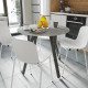 Стол круглый MARSI 4 870-4 ноги на конус Ferrum-decor 750x870x870 Черный металл ДСП Бетон 16 мм (FRD-107436) - фото 5