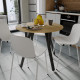 Стол круглый MARSI 4 870-4 ноги на конус Ferrum-decor 750x870x870 Черный металл ДСП Дуб Кремона Торро 16 мм (FRD-107526) - фото 3