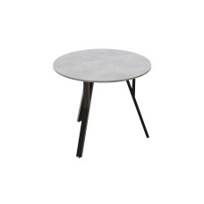 Стол круглый MARSI 3 870-3 Ferrum-decor 750x870x870 Черный металл ДСП Бетон 16 мм (FRD-107426)