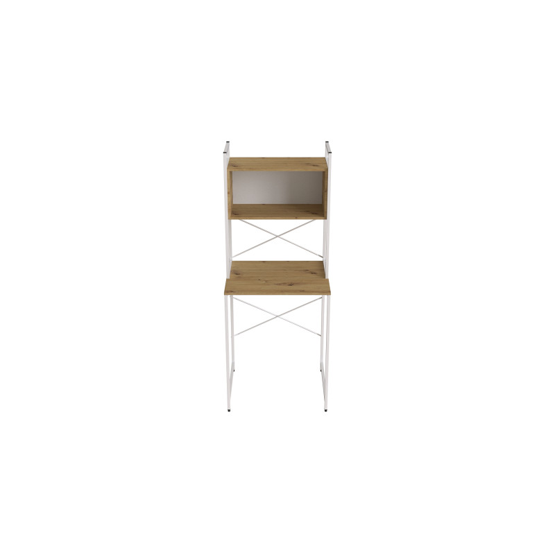 Стеллаж полка Бафрум 403 Ferrum-decor для стиральной машины 178x70,5x60,5 Черный металл ДСП Дуб Артизан 16 мм (FRD-107376)