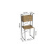 Стеллаж полка Бафрум 404 Ferrum-decor для стиральной машины 178x70,5x60,5 Черный металл ДСП Дуб Артизан 16 мм (FRD-107386) - фото 7