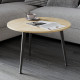 Стол журнальный круглый OPTIMA 1 ноги на конус Ferrum-decor 450x670x670 Черный металл ДСП Дуб Кремона Торро 16 мм (FRD-107536) - фото 3
