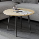 Стол журнальный круглый OPTIMA 2 ноги на конус Ferrum-decor 450x670x670 Черный металл ДСП Дуб Кремона Торро 16 мм (FRD-107546) - фото 3