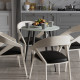 Стол круглый OPTIMA 4 ноги на конус Ferrum-decor 750x670x670 Черный металл ДСП Кашемир 16 мм (FRD-107566) - фото 3