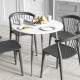 Стол круглый OPTIMA 5 ноги на конус Ferrum-decor 750x900x900 Черный металл ДСП Бетон 16 мм (FRD-107486) - фото 3