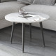 Стол журнальный круглый OPTIMA 2 ноги на конус Ferrum-decor 450x670x670 Черный металл ДСП Бетон 16 мм (FRD-107476) - фото 6