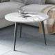 Стол журнальный круглый OPTIMA 1 ноги на конус Ferrum-decor 450x670x670 Черный металл ДСП Бетон 16 мм (FRD-107466) - фото 3