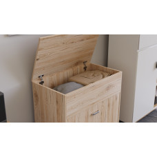 Ліжко трансформер комод ASCET 3 Ferrum-decor 920x2000x700 Чорний метал ДСП Дуб Сан-Марино 16 мм (FRD-107336)