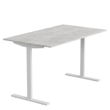 Стол письменный Space Ferrum-decor 750x1200x600 Белый металл ДСП Бетон 16 мм (FRD-107916)