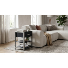 Тумба універсальна Ferrum-decor Вів'єн 1/2 50x41x40 сірий ДСП Каштан Арвадонна 16 мм (FRD-107786)