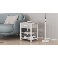 Тумба універсальна Ferrum-decor Вів'єн 1/2 50x41x40 білий ДСП Бетон 16 мм (FRD-106926)