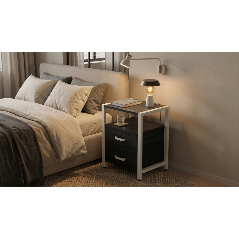 Тумба універсальна Ferrum-decor Вів'єн 2/2 50x41x40 білий ДСП Каштан Арвадонна 16 мм (FRD-107766)