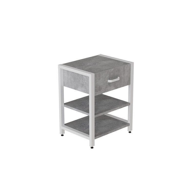 Тумба універсальна Ferrum-decor Вів'єн 1/2 50x41x40 білий ДСП Бетон 16 мм (FRD-106926)