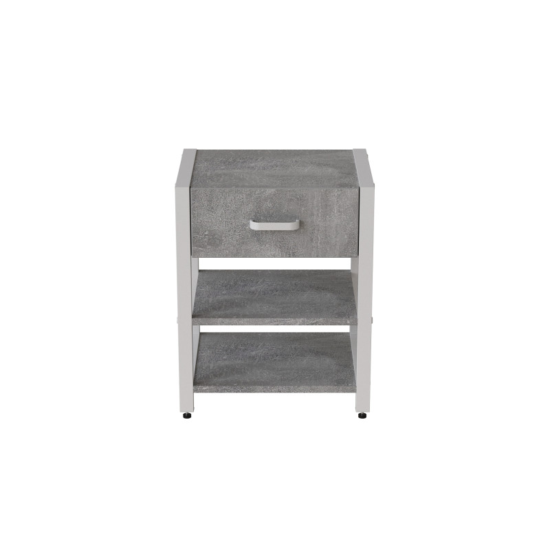Тумба універсальна Ferrum-decor Вів'єн 1/2 50x41x40 білий ДСП Бетон 16 мм (FRD-106926)