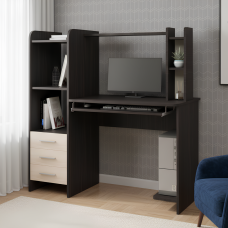 Стіл комп'ютерний з надставкою Еверест Ліра венге/дуб молочний (EVR-2171)