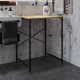 Стеллаж полка Бафрум 401 Ferrum-decor для стиральной машины 90x70,5x60,5 Черный металл ДСП Дуб Кремона Торро 16 мм (FRD-107577) - фото 1