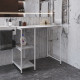 Стеллаж полка Бафрум 405 Ferrum-decor для стиральной машины 90x101x60,5 Белый металл ДСП Бетон 16 мм (FRD-107397) - фото 2