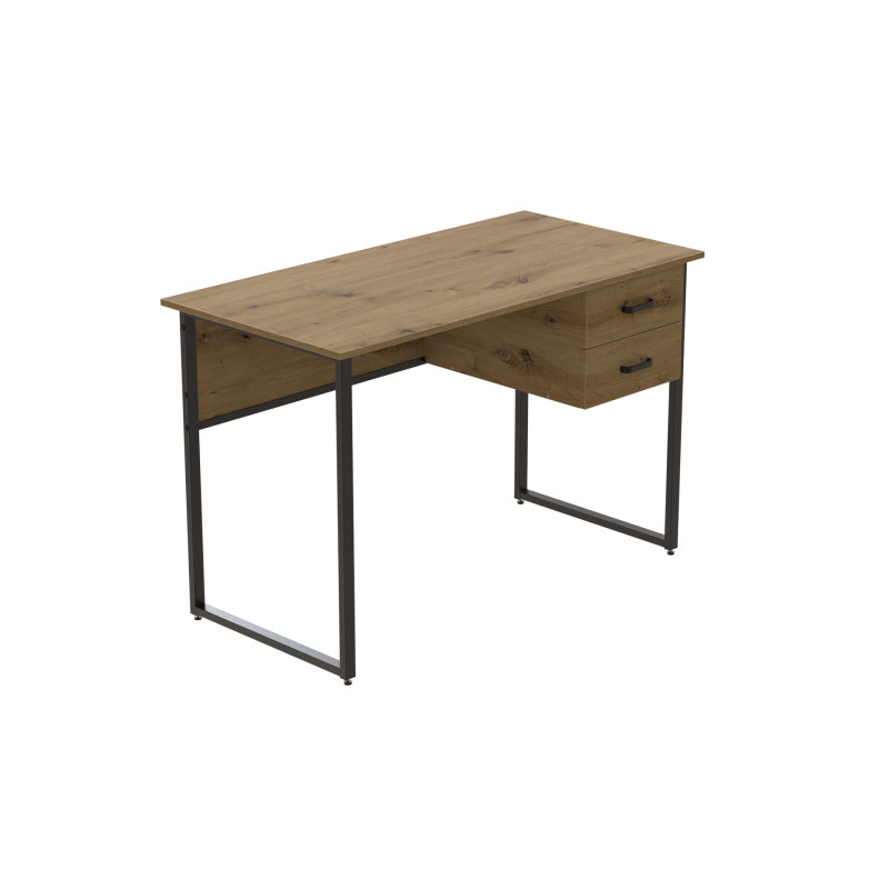 Компьютерный стол Ferrum-decor Дакота 76x140x70 черный ДСП Дуб Артизан 32мм (FRD-107287)