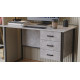 Компьютерный стол Ferrum-decor Гарри 75x140x70 черный ДСП Бетон 16мм (FRD-107307) - фото 1