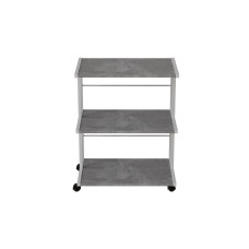Етажерка на коліщатках Ferrum-decor Каміло 75x40x60 метал Білий ДСП Бетон 16 мм (FRD-106857)