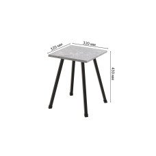 Табурет Ferrum-decor 430x320x320 Черный металл ДСП Бетон 16 мм (FRD-106917)