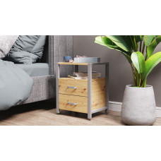 Тумба універсальна Ferrum-decor Вів'єн 2/2 50x41x40 сірий ДСП Дуб Артизан 16 мм (FRD-106867)