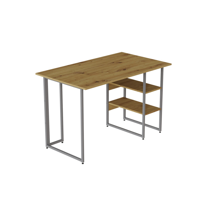 Компьютерный стол Ferrum-decor Кевин 75x140x70 серый ДСП Дуб Артизан 32мм (FRD-107237) - фото 