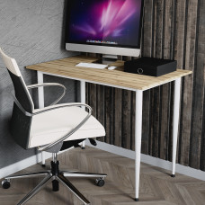 Універсальний стіл Prime Ferrum-decor 750x1400x600 Білий метал ДСП Дуб Евок Прибережний 16 мм (FRD-107707)