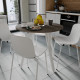 Стол круглый MARSI 4 870-4 ноги на конус Ferrum-decor 750x870x870 Белый металл Дуб Кремона Канолло 16 мм (FRD-107527) - фото 2