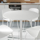 Стол круглый MARSI 4 870-4 ноги на конус Ferrum-decor 750x870x870 Белый металл ДСП Белый 16 мм (FRD-107437) - фото 3