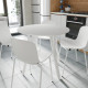 Стол круглый MARSI 4 870-4 ноги на конус Ferrum-decor 750x870x870 Белый металл ДСП Белый 16 мм (FRD-107437) - фото 2