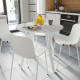 Стол круглый MARSI 4 870-4 ноги на конус Ferrum-decor 750x870x870 Белый металл ДСП Белый 16 мм (FRD-107437) - фото 1