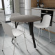 Стол круглый MARSI 3 870-3 Ferrum-decor 750x870x870 Белый металл ДСП Дуб Кремона Канолло 16 мм (FRD-107517) - фото 1