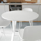 Стол круглый MARSI 3 870-3 Ferrum-decor 750x870x870 Белый металл ДСП Белый 16 мм (FRD-107427) - фото 3