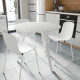Стол круглый MARSI 3 870-3 Ferrum-decor 750x870x870 Белый металл ДСП Белый 16 мм (FRD-107427) - фото 2