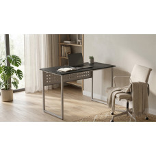 Стол письменный Майк Ferrum-decor 75x120x70 Серый металл ДСП Каштан Арвадонна 16 мм (FRD-108287)