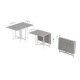 Стол раскладной трансформер книжка Морис 3 Ferrum-decor 75x130x90 Белый металл ДСП Бетон 16 мм (FRD-107417) - фото 6