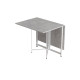 Стол раскладной трансформер книжка Морис 3 Ferrum-decor 75x130x90 Белый металл ДСП Бетон 16 мм (FRD-107417) - фото 11
